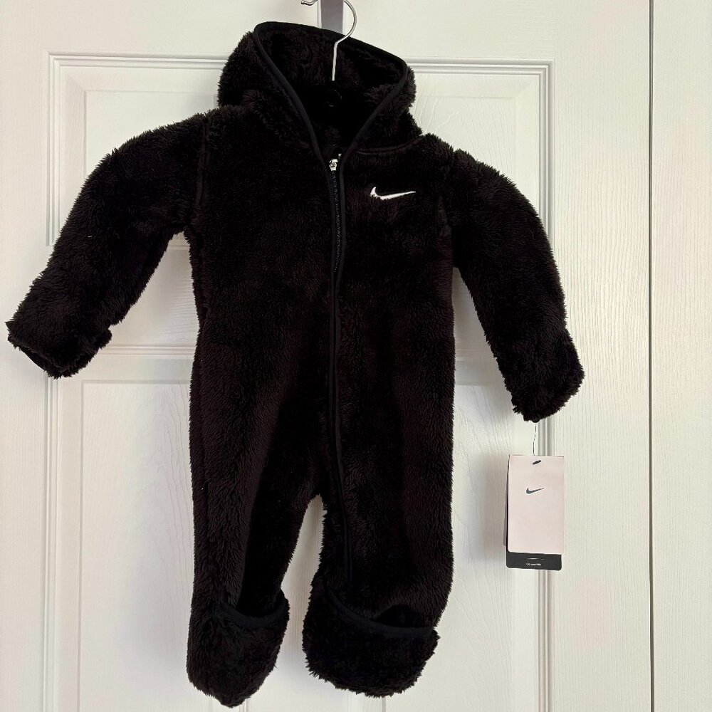 North Face Fleece Bunting Suit - 3-6 Months - Black